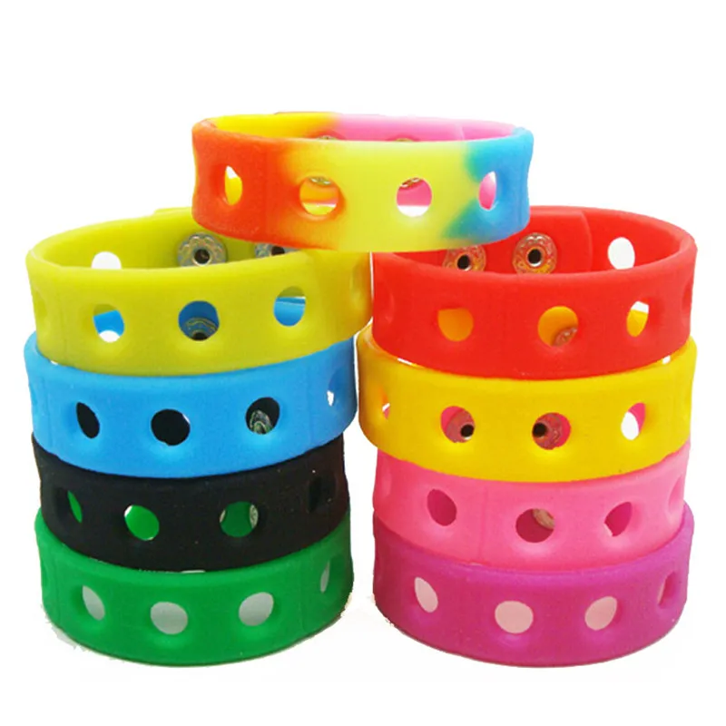 100PCS Multi color Silicone Bracelet Wristbands 18CM With Shoe Croc