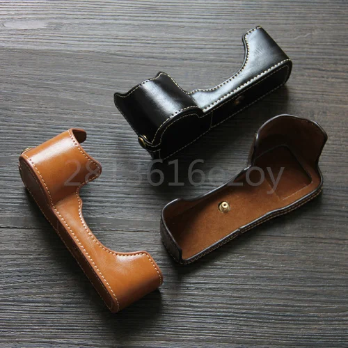 Pu Leather Case Bottom Opening Version Protective Half Body Cover Base For Canon EOS M50 Digital Camera | Электроника