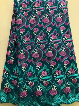 

2019 selling african Tulle lace fabric high quality best cotton african France lace fabric for green Embroidery Swiss voile lace
