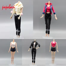 4pcs lot Clothing Sets For Barbie Doll Clothes Casual Dress Suits for barbie 1 6 Toys