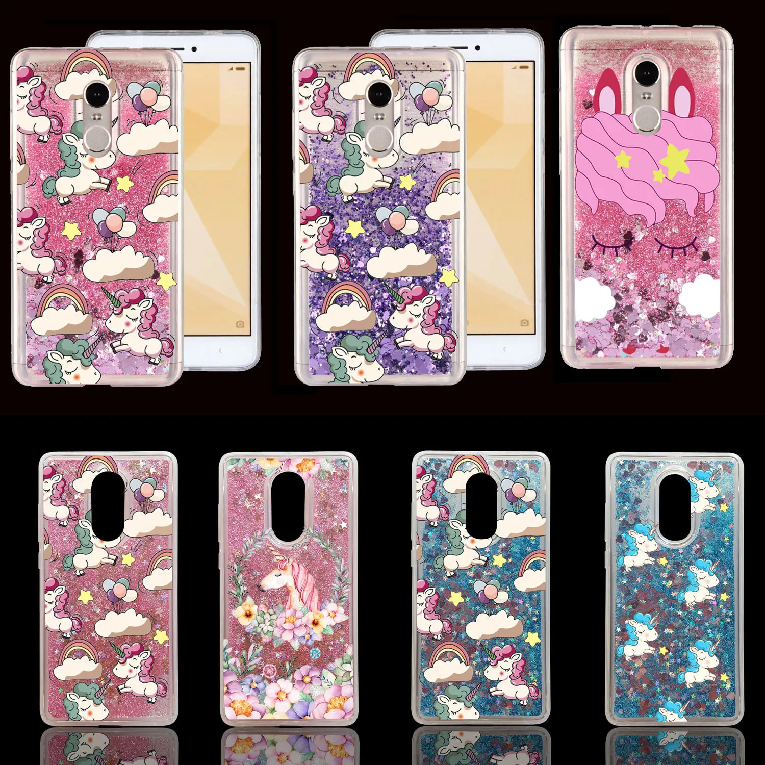 

Floral Unicorn Horse Water Liquid Case for Xiaomi F1 Redmi S2 Note 5 Pro Note 5A Prime 7 Y1 lite Phone Cases Soft TPU Cover