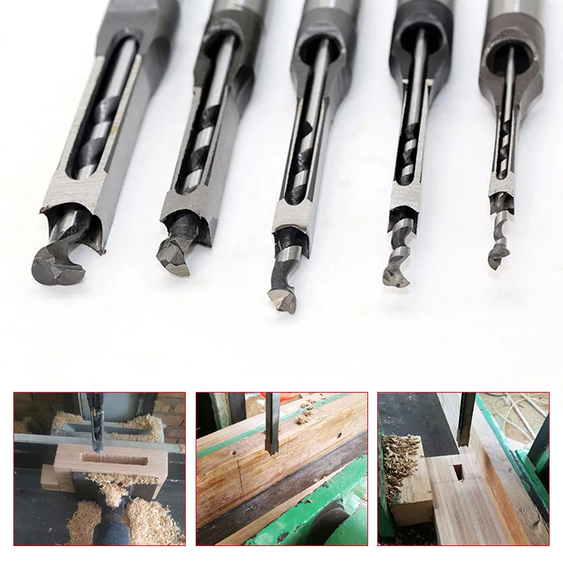 

High Hardness HSS Metric Mortising Chisel Square Hole Drill Bit Cutter Woodwork Tool GHS99