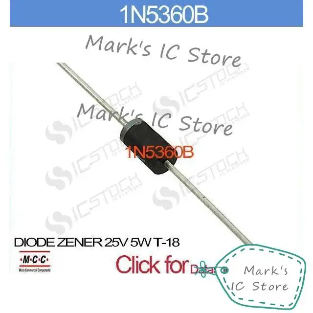 1N5360B DIODE ZENER 25V 5W T 18 1N5360B 5360 1N5360 5360B N5360|zener ...