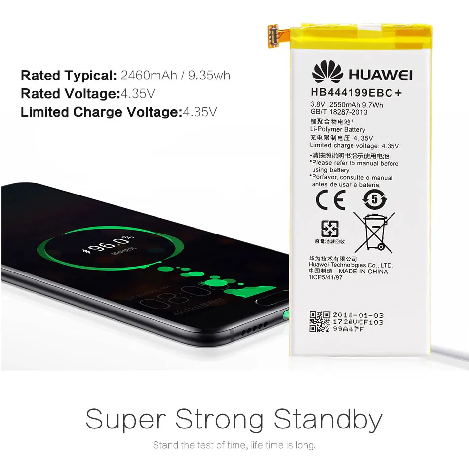 huawei телефон Батарея HB444199EBC+ для huawei Honor 4C C8818 CHM-UL00 CHM-TL00H CHM-CL00 2550 мАч с разобрать Инструменты