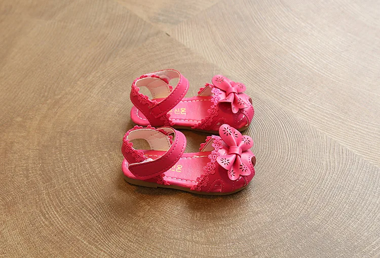 Летняя Детская Сандалии для девочек для Обувь для девочек Обувь для младенцев детская модная мягкая подошва кружевные сандалии принцессы
