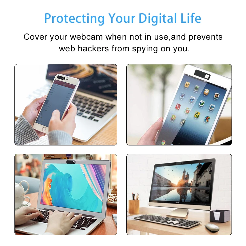 Webcam Cover,Web Camera Cover Fits for Macboook Pro iMac Laptop Smartphone for iPhone Samsung Xiaomi Huawei Protect Your Privacy