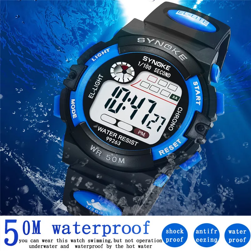 

Men Sports Watches 50M Waterproof Back Light LED Digital Watch Chronograph Shock Double Action Wristwatches For Gift #4M29#F#FN
