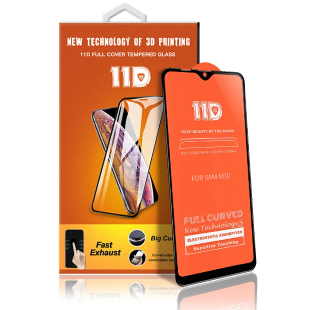 

11D Curved Full Cover Tempered Glass Screen Protector For Samsung Galaxy A70 A50 A30 M10 S10 E Protection Film
