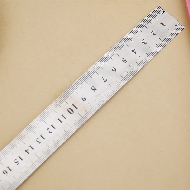 Лидер продаж 30 см нержавеющая сталь измерительная прямая Линейка метрический Серебряный двухсторонний инструмент для офиса школьные принадлежности Прямая поставка