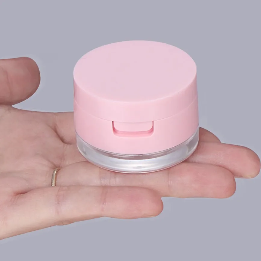 10/40pcs 3ml Loose Powder Jars with puff Cosmetic Container 5ml Empty