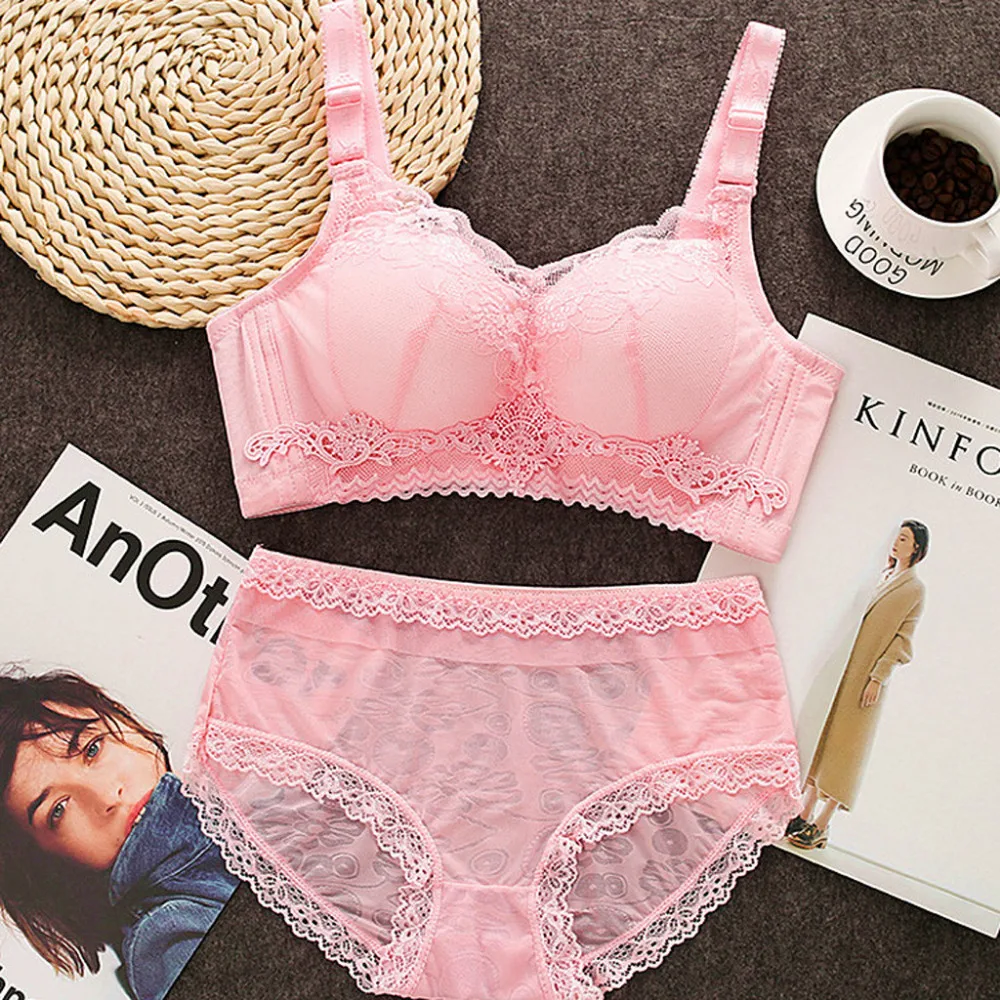 2019 Woman sexy sports bra set comfortable sexy lace underwear seamless push up girls underwear yoga bra top para mujeres 40J4 (10)