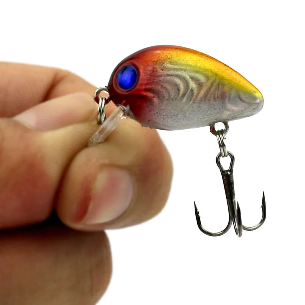 INFOF 10PCS small crankbait 3CM 1.6G pesca 3d eye fishing lure hard