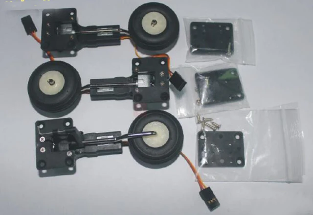 Cheap 25g Digital Servo Metal Electronic Retractable Landing Gear servo with Front/Rear Wheel For DIY RC Airplane Aircraft Parts 