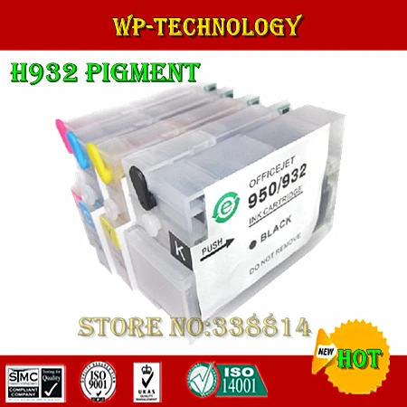 [Full pigment] Refillable ink cartridge suit for HP932 HP933, suit for HP6100 660 6700 printer