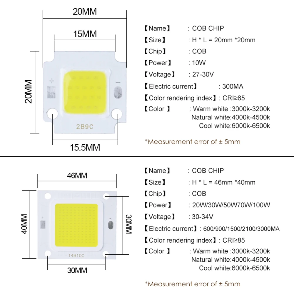 COB Светодиодная лампа 10 Вт 20 30 50 70 100 в 220 В|led chip|cob led chipcob |