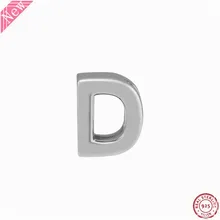 Новые очаровательные бусины с буквами D для женщин, ювелирные изделия, тисненые с сердечками и точками, DIY Fit PANDORA, подвески, серебро 925, оригинальные LE017-D