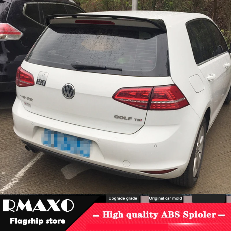 

For Volkswagen GOLF 7 Spoiler 2014-2016 mk7 High Quality ABS Material Car Rear Wing Primer Color Rear Spoiler