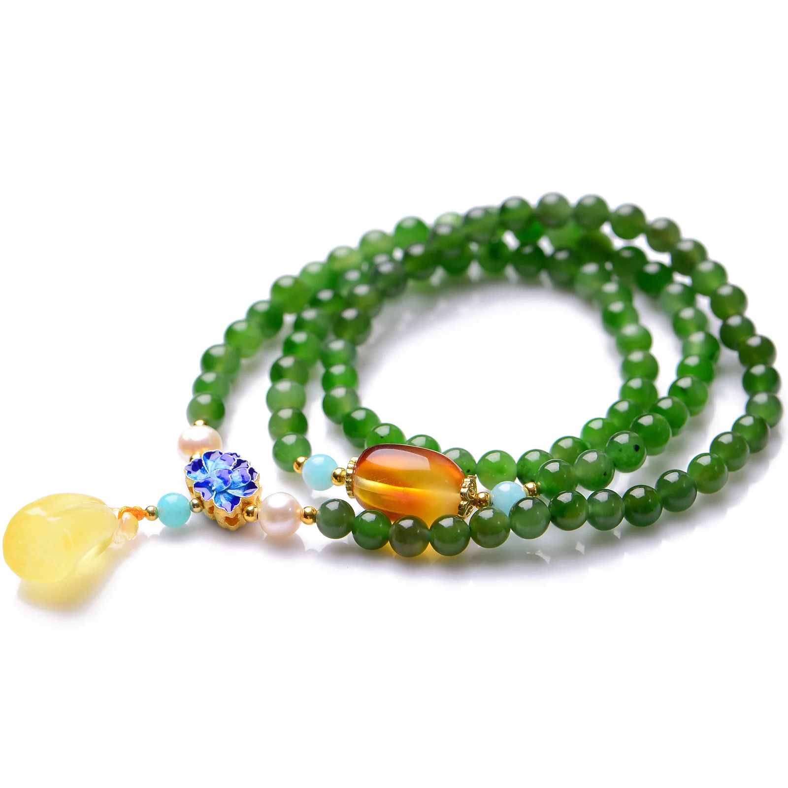 

Handmade Authentic Green Crystal Beads Bracelets 5.5mm