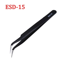 Точный ESD пинцет Pinzette Pinzas инструменты Нержавеющая сталь черный Пинцет для электронной Наборы