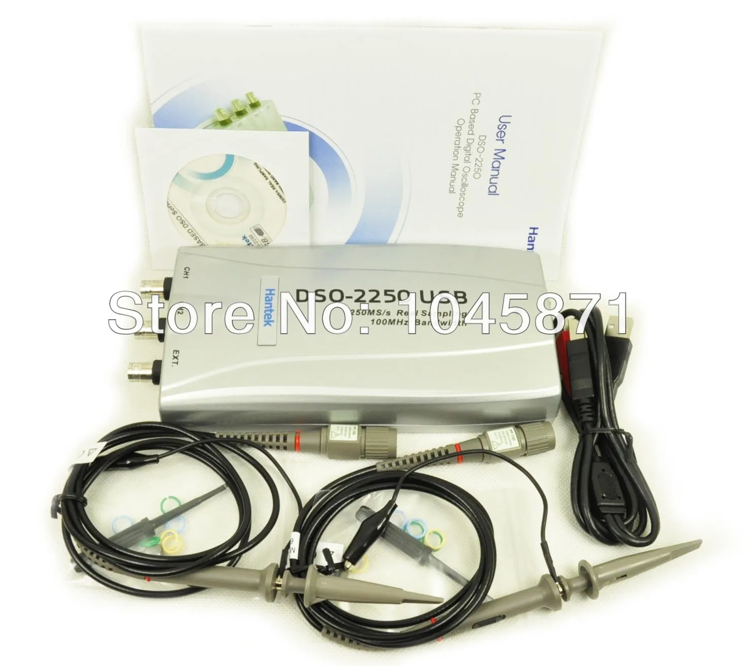 

O027 Hantek DSO-2250 NEW Hantek DSO2250 PC USB Digital Oscilloscope 250MS/s 2CH 100MHz
