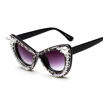 

2019 Fashion Sunglasses Women Cat Eye Sunglasses Luxury Diamond Cute Sun Glasses for Ladies Vintage Shades Gafas De Sol Feminino