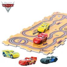 Disney Pixar Cars 3 2017 New Kids Toys 2pcs Electric Track Cars Christmas Gifts for Boy Girl Children with 10pcs Tracks DIY