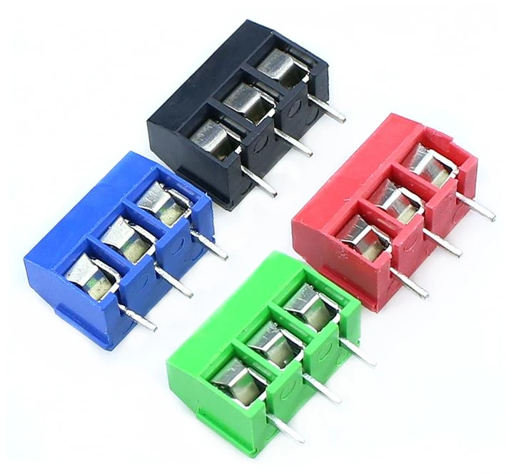 

10Pcs/lot KF301-5.0-2P KF301-3P KF301-4P Pitch 5.0mm Straight Pin 2P 3P 4P Screw PCB Terminal Block Connector Blue Green