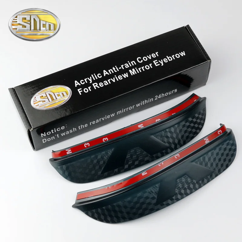 

SNCN 1pair Rearview Rain Eyebrow Guard Cover Side Door Mirror Visor Shield Fit for Ford Kuga Escape 2013 - 2016 2017