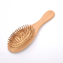 Top quality Natural Wood Brush Healthy Care Massage Hair Combs Antistatic Detangling Airbag Hairbrush Hair Styling Tool SY17D5