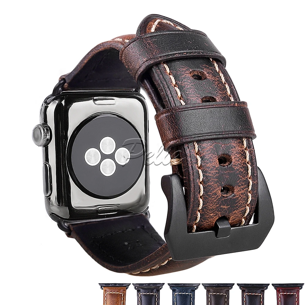 Кожаный сменный ремешок для iwatch Apple Watch S1 S2 S3 S4 42 мм 38 мм|Ремешки часов| |