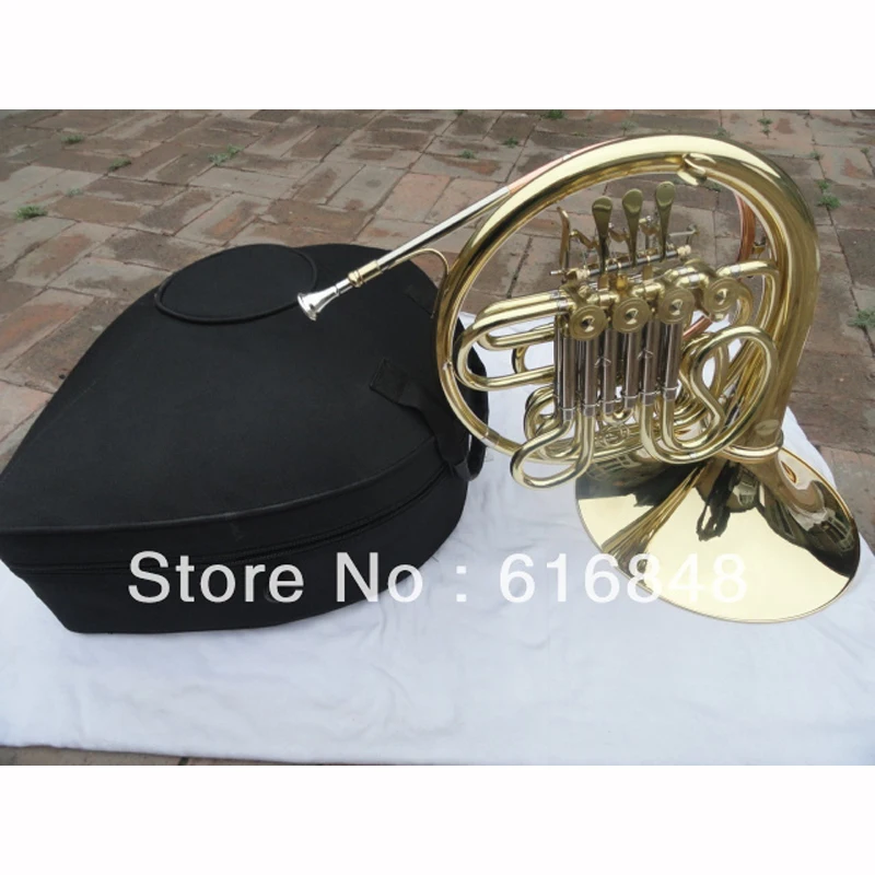 

DoubleRow 4 Key Single French horn FB key French Horn with Case Surface Gold Plated Instruments
