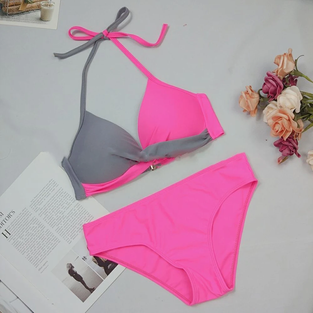

Swimwear Beachwear 2019 Bikinis Womens Summer Party Beach Bikini Low Waist Swimsuit Bikini Set Girls Floral Ruffles Bathing Suit