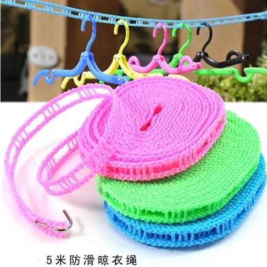 

New 5m Nylon Outdoor Tourism Antiskid Windbreak Rope Clothes Hanger Clothesline Rope Line Cord String Free Shipping