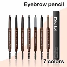 DNM 7 Colors Double Head Rotatable Eyebrow Pencil Waterproof Eye Makeup Pen With Brush Classic Eyebrow Enhancer Beauty Tools