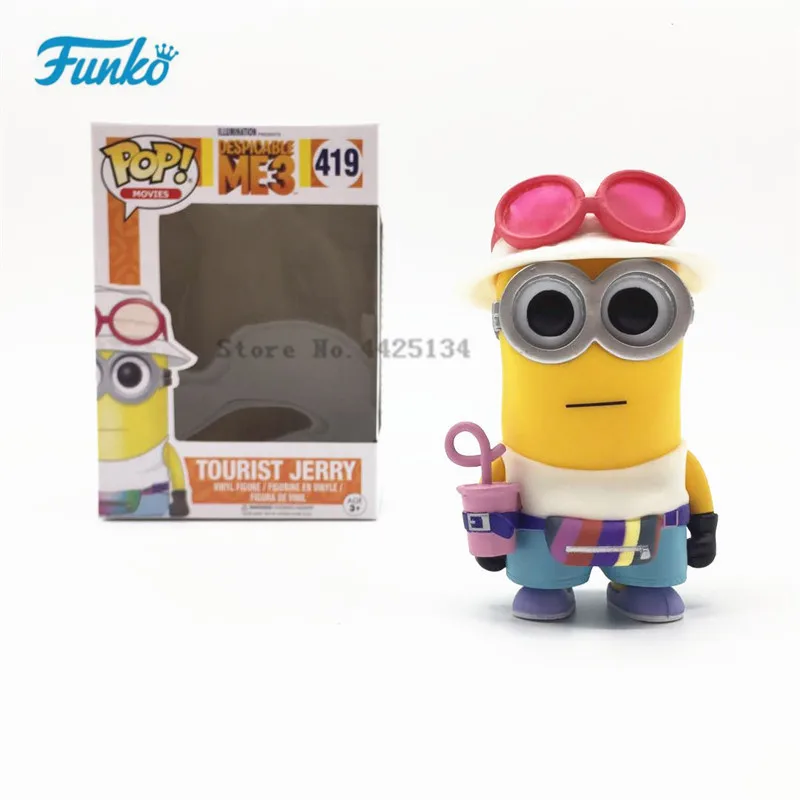 Funko pop Миньоны украшения фигурки ПВХ винил Dave Единорог Brinquedos игрушки для друга фильм вентилятор