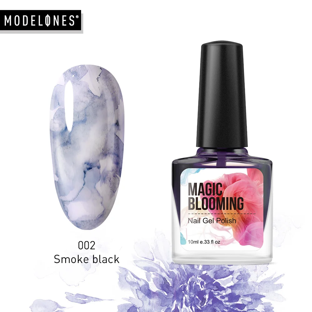 

Modelones 10ML Blossom UV Nail Gel Polish Grey Color Blooming Flowers Pattern Led Gel Lacquer Soak Off Transparent Blossom Gel