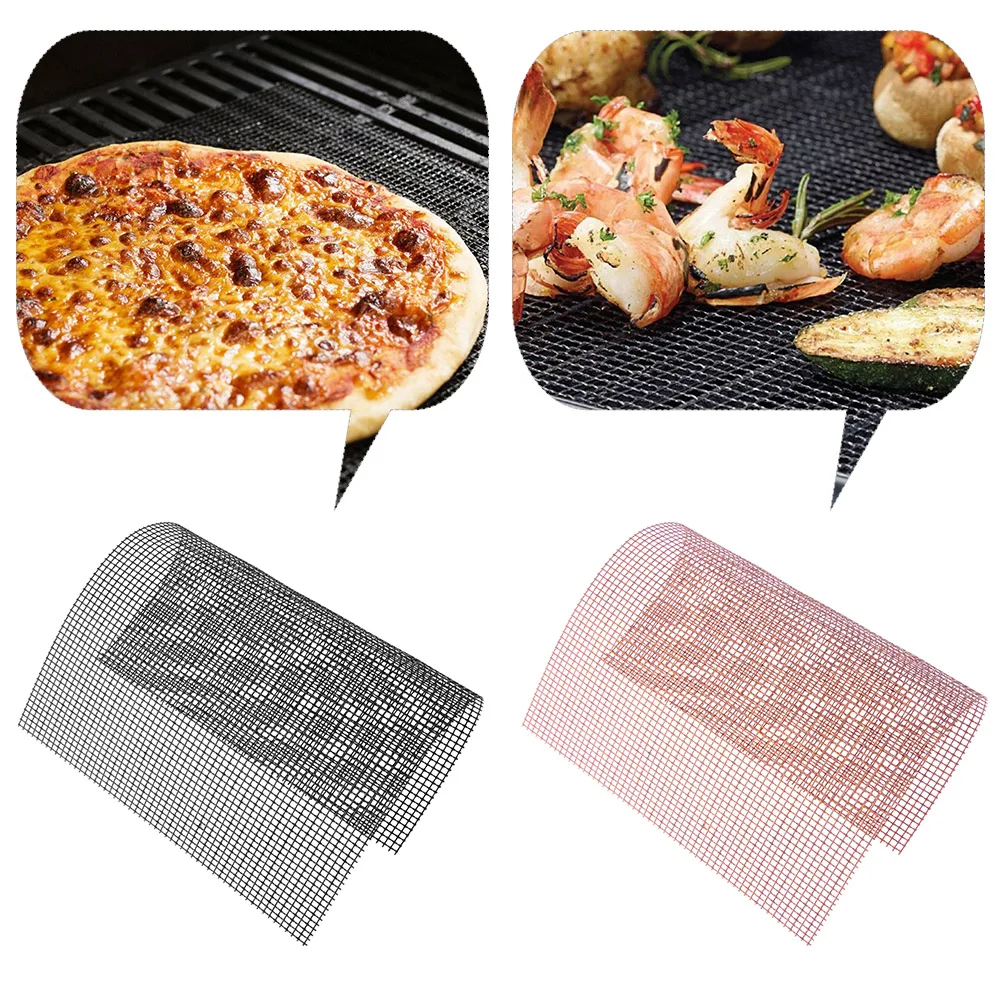 

1 PCS BBQ Non-stick Grill Mesh Pad Fish Vegetable Outdoor Kitchen Tools Heat Resistant Grid Shape Barbecue Mat