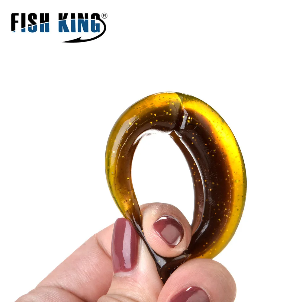 FISH KING 6-10 шт./лот 7 г 11 г мягкий червяк приманка для рыбалки 90 мм 105 мм басовые воблеры Shad силиконовая наживка для рыбалки
