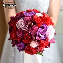 Kyunovia красочные Букеты Свадебные Цветочный букет Подарки Свадебные цветы Keepsake букет красных роз гортензии Букеты Свадебные fe39