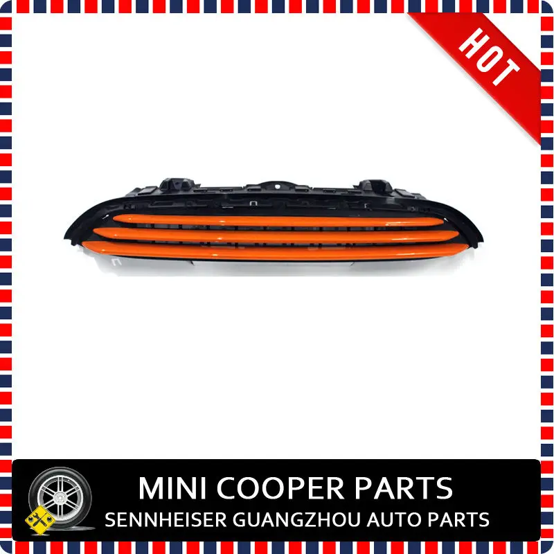 Brand New ABS Plastic UV Protected Mini Ray Style Orange Cooper Model Front Grille Trims For mini cooper F54 Clubman (3Pcs/set) |