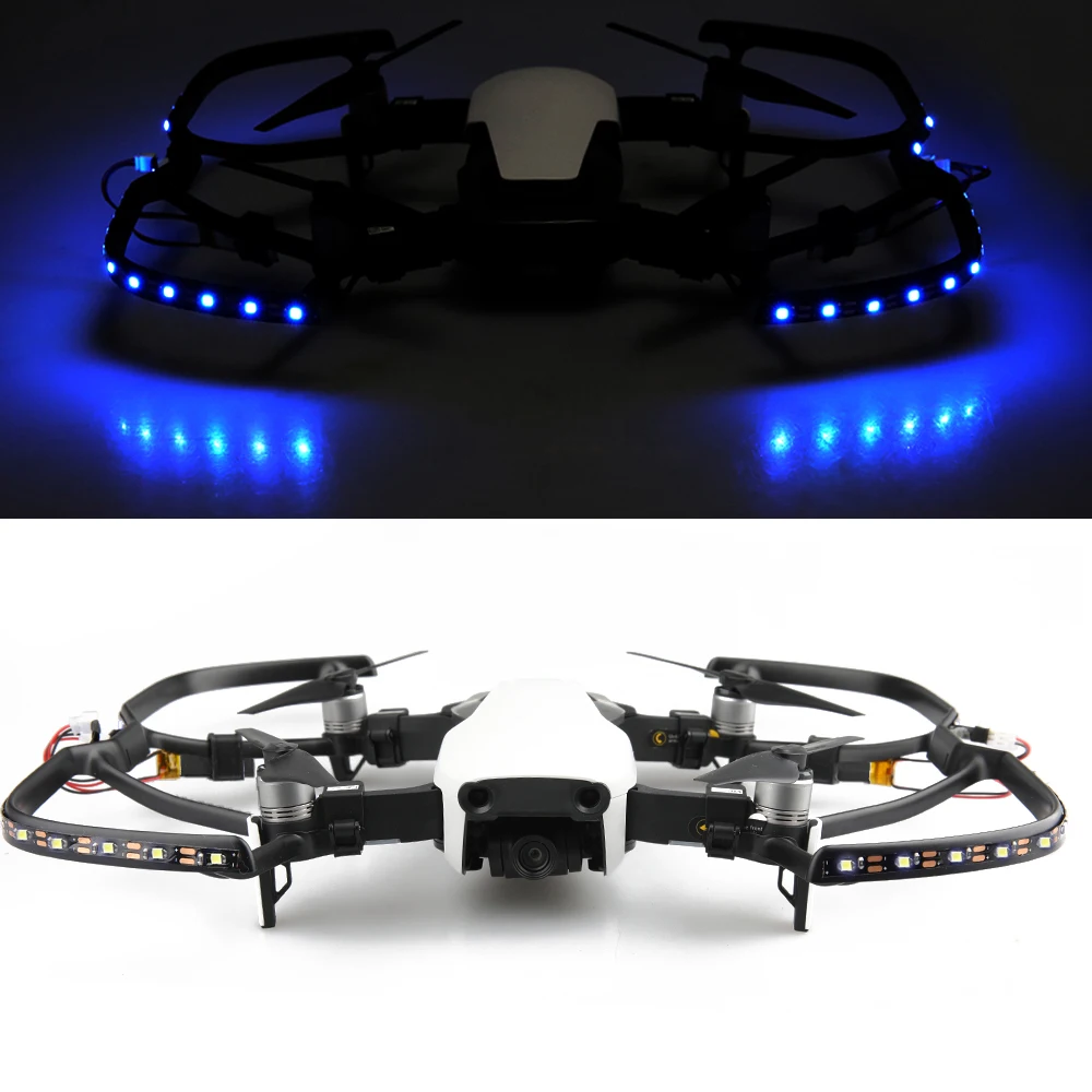 Сине белый DJI Mavic Air Guards Flash Led Light Strap для Accessories защита пропеллеров Cable светильник