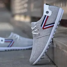 Homens Sapatos 2019 Outono sapatos de Lona Respirável Lace-Up Sapatos Casuais Homens Mocassins Planas Primavera Sapatos da moda sapatos confortáveis de condução