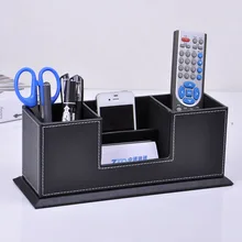 Двухсторонний деревянный из ПУ искусственной кожи настольный ручка карандаши Коробка Чехол для мобильных карт органайзер канцелярские принадлежности стеллаж 202A