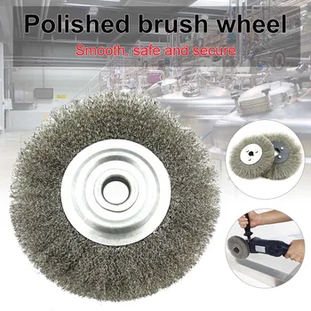 

3 Pcs 100mm Stainless Steel Wire Polishing Brush Wheels Set with 16mm Hole Polished Derusting Tools TN88