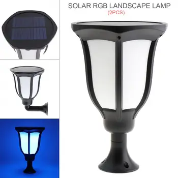 

2pcs/lot Solar Flame Light Landscape Light Wall Lamp with 6 Colors and 4 Installation Modes for Garden / Street / Lawn / Door