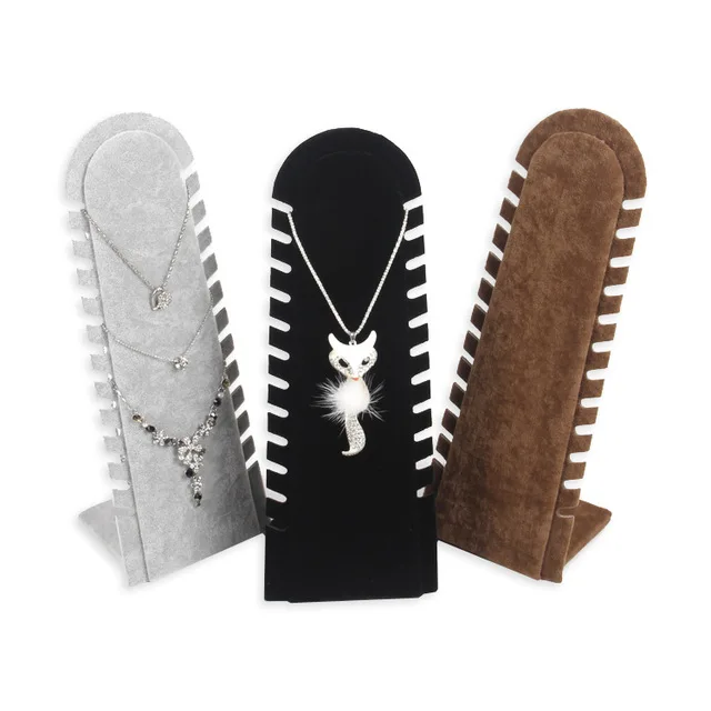 TONVIC-New-Arrival-Wholesale-1pc-Black-Brown-Gray-Ice-Velvet-Necklace-Chain-Jewelry-Display-Stand-Holder.jpg_640x640