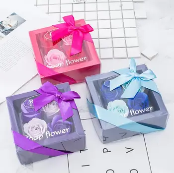 

50pcs lot wedding favors and gifts for guests giveaways artificial flowers soap flower Bridal Shower baby shower SN2039