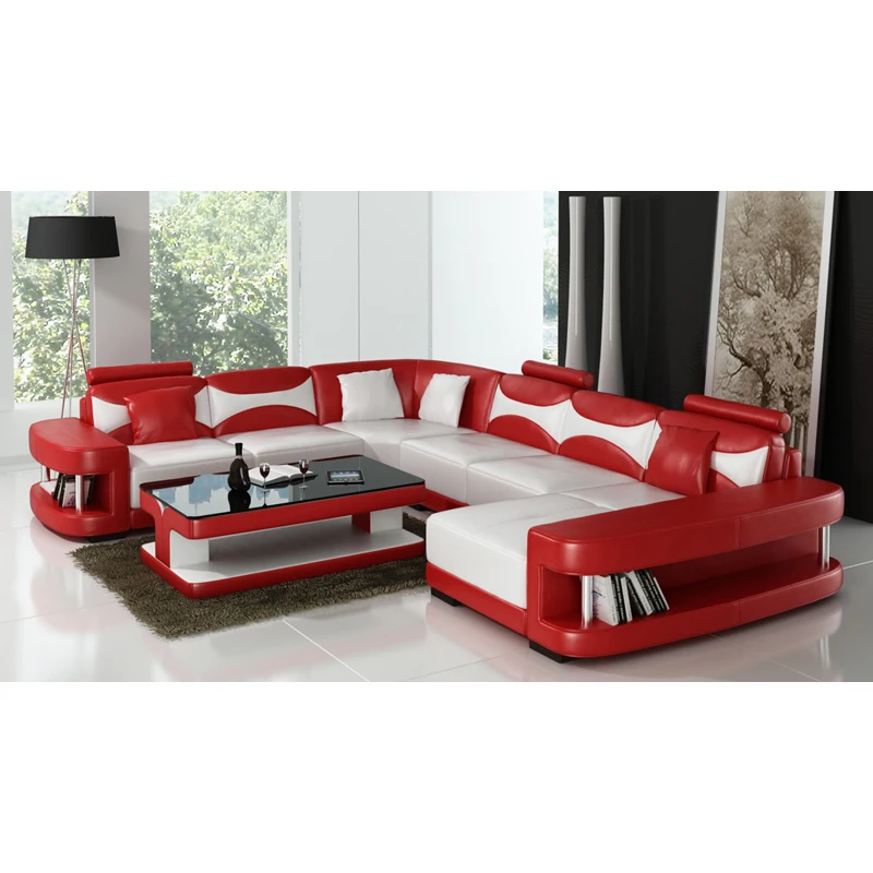 

modern designs sectional leather sofa set 7 seater photo with low price