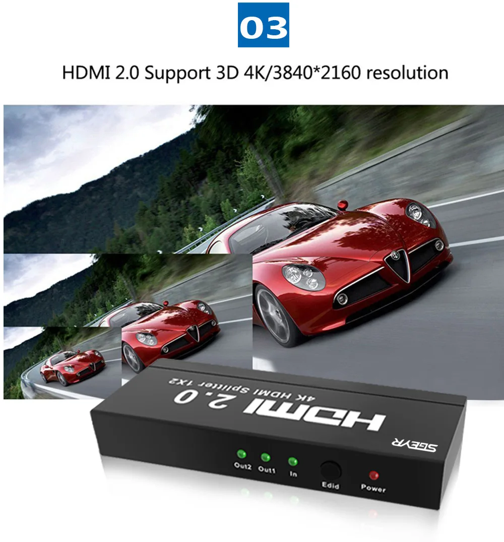 2 port HDMI2.0 splitter (4)