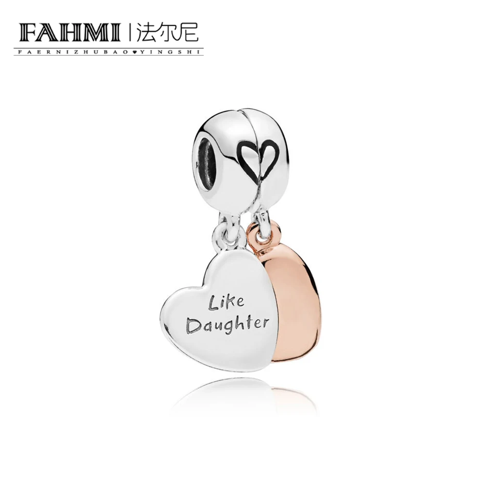 

FAHMI 100% 925 Sterling Silver 787783EN16 Mother & Daughter Love Pendant Charm Mother's Day DIY Bracelet Gift Jewelry